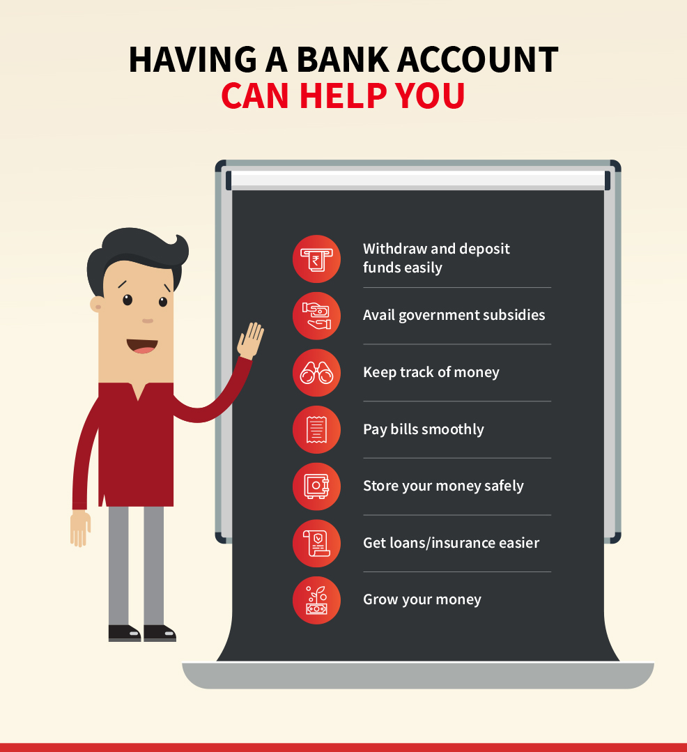 Having a bank account can help you